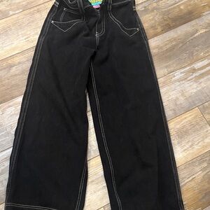 Women's Black Wide-Leg Jeans